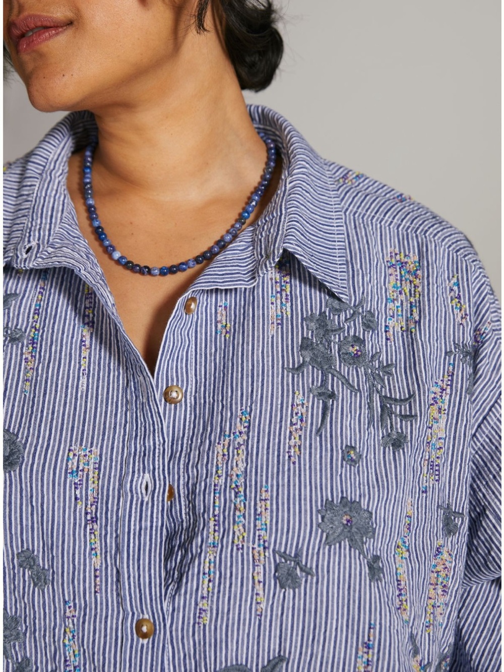 Pilcro Anthropologie beaded stripe
Button down - Picture 4 of 7